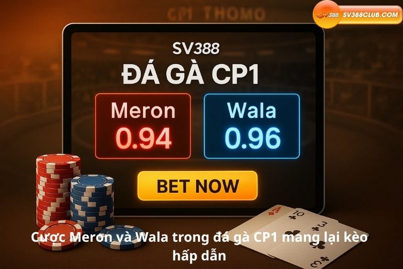 Cược Meron và Wala trong đá gà CP1 mang lại kèo hấp dẫn.
